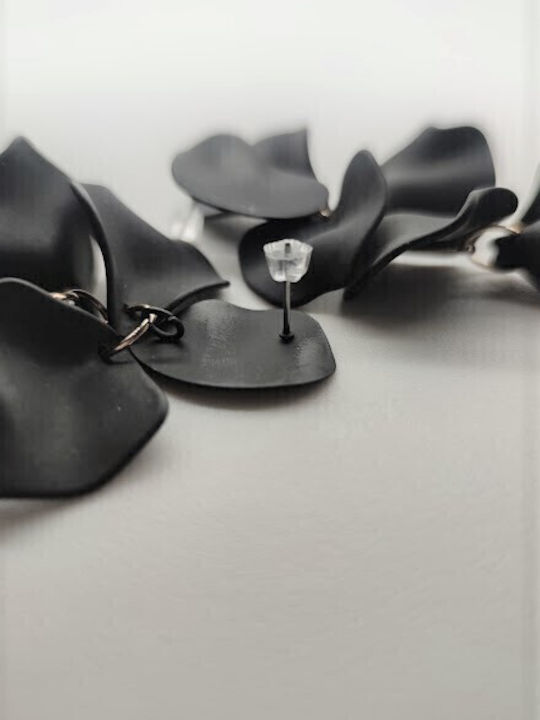 Dezlen Ohrringe mit Steinen Black
