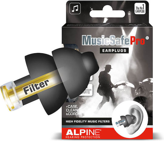Alpine MusicSafe Pro Ωτοασπίδες σε Μαύρο Χρώμα 111.24.102 3τμχ