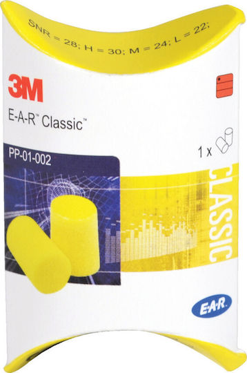 3M E-A-R Classic Earplugs in Yellow Colour 2 Pieces