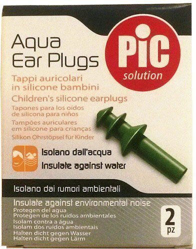 PiC Solution Aqua Παιδικές Ωτοασπίδες Σιλικόνης για Κολύμβηση σε Πράσινο Χρώμα 2τμχ