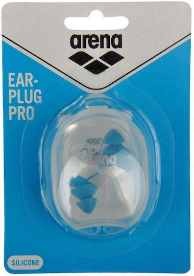 Arena Pro Silicone Earplugs for Swimming in Blue Colour 000029-127 2 Pieces