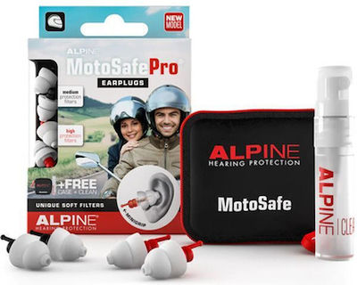 Alpine Motosafe Pro Ωτοασπίδες 2τμχ σε Μαύρο Χρώμα 111.23.112