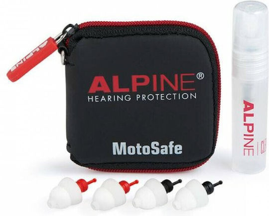 Alpine Motosafe Pro Silicone Earplugs in Black Colour 111.23.112 2 Pieces