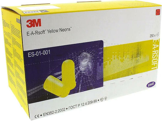 3M E-A-R E-A-Rsoft Ωτοασπίδες σε Κίτρινο Χρώμα ES-01-001 2τμχ