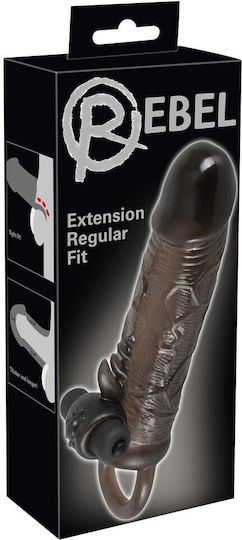 You2Toys VIBRATING Προέκταση Πέους με Δόνηση Μαύρη 19cm