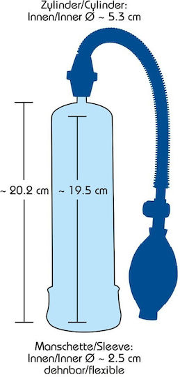 You2Toys Bang Bang Penis Pump Blue 20cm