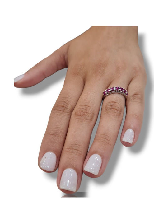 Mentzos Damen Ring Vollring aus Weißgold 18K