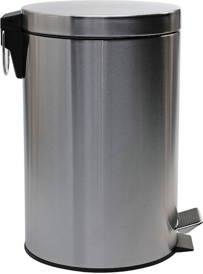Estia Classic Waste Bin Made of Stainless Steel with Silver Pedal 12lt