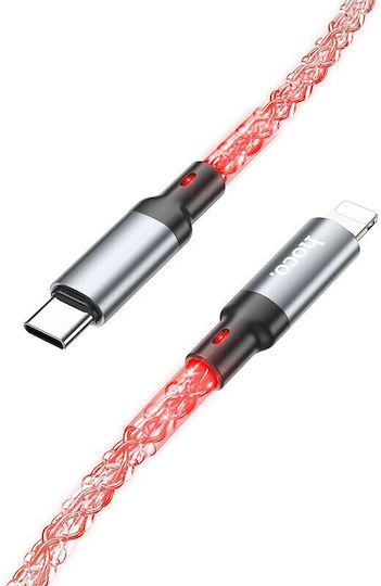 Hoco U112 Shine LED USB-C to Lightning Cable 20W Πολύχρωμο 1m