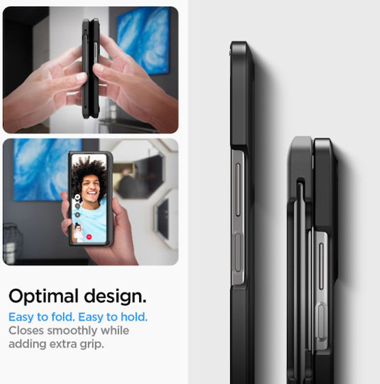 Spigen Thin Fit Pen Back Cover Plastic 1.55mm Negru (Galaxy Z Fold5)