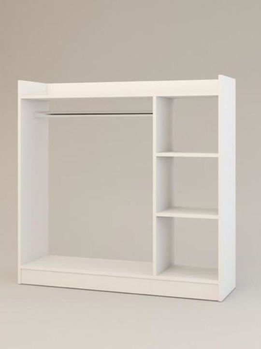 ArteLibre Zola Floor Garment Rack made of Metal White 123.6x35x120cm