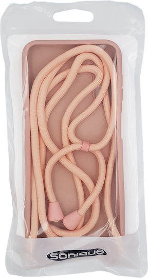 Sonique CarryHang Back Cover Silicone 0.5mm with Strap Pink (Galaxy A04s)