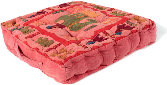 Silk Fashion Elephant Garden Chair Cushion Red 40x40cm