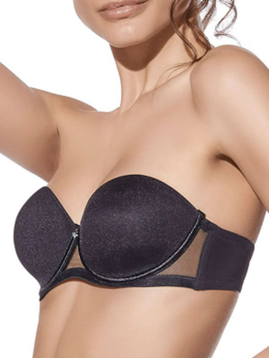 Creaciones Selene Esmeralda Strapless Bra with Light Padding Underwire Black