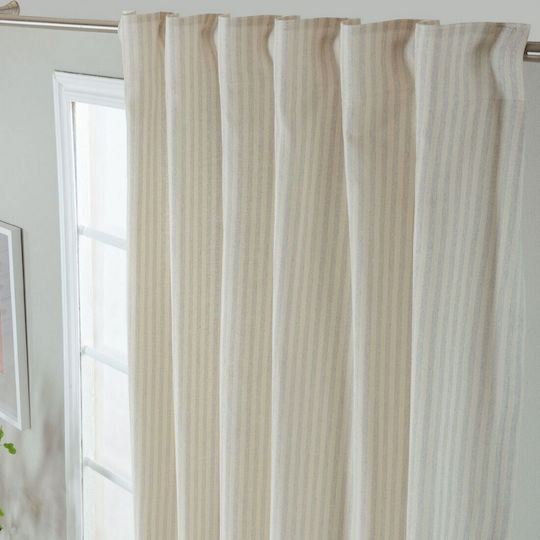 Teoran Guensa 11 Ivory Bleistiftfalten Vorhang 140x260cm