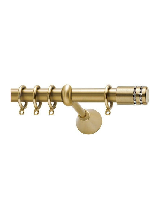 Viometale Metallic Curtain Pole Vega Single Φ25mm 160cm Oro Matt / Riviere