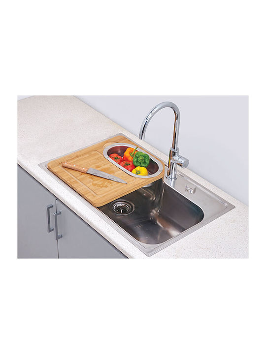 KL Sinks Ένθετος Νεροχύτης Inox Σατινέ Μ79xΠ50cm Ασημί