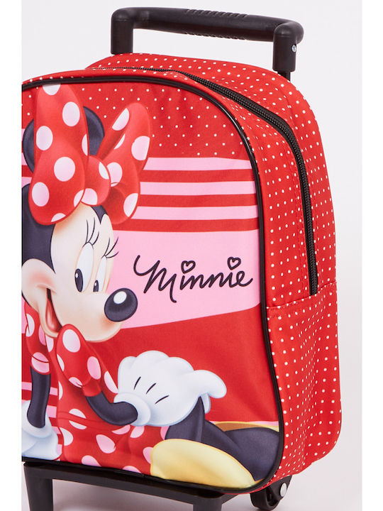 Minnie Mouse Minnie Σχολική Τσάντα Τρόλεϊ Νηπιαγωγείου σε Κόκκινο χρώμα