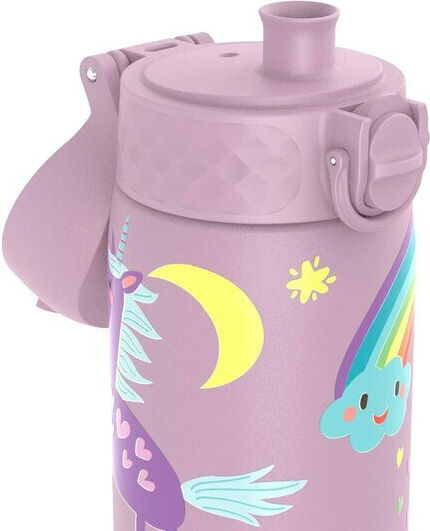 Ion8 Unicorns Kids Water Bottle Unicorn Plastic Non Spill Pink 600ml