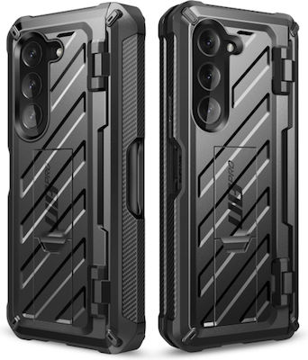 Supcase Unicorn Beetle Pro Acoperire completă 360 Plastic rezistent set cu geam Negru (Galaxy Z Fold5)