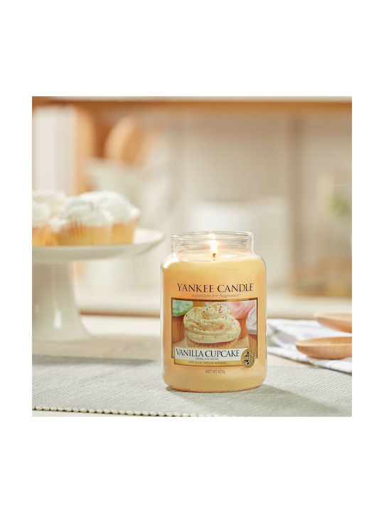 Yankee Candle Lumânare Aromată Borcan cu Aromă Prăjitură cu vanilie Bej 411gr 1buc