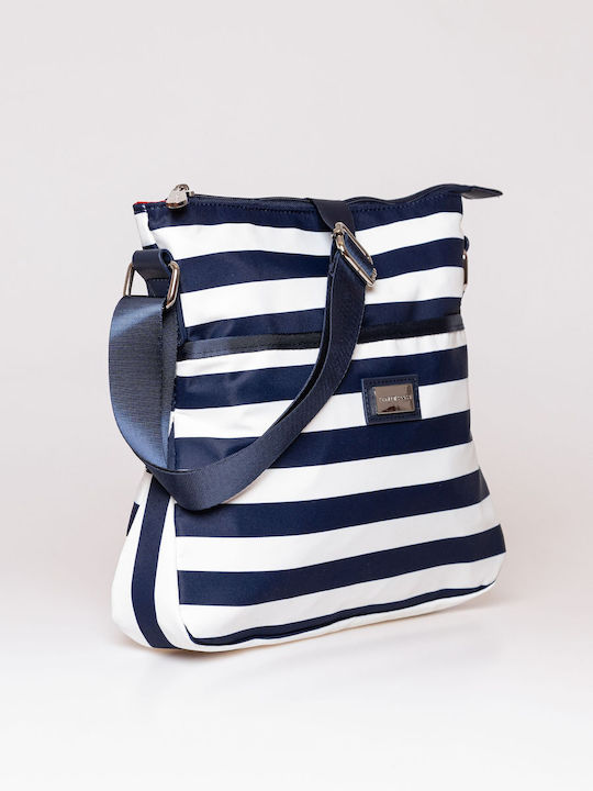 Heavy Tools Women's Bag Shoulder Navy Blue Striped