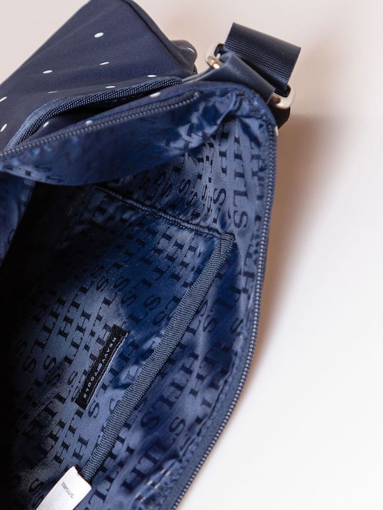 Women's Bag Shoulder Navy Blue Dotted