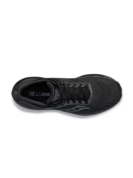 Saucony Triumph 21 Ανδρικά Αθλητικά Παπούτσια Running Μαύρα