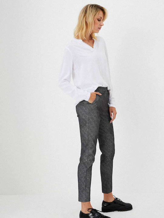 Make your image Women's Fabric Trousers Black