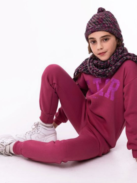 Funky Kids Sweatpants Set Fuchsia 2pcs