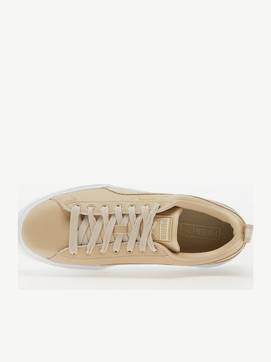 Mayze Lth Women's Flatforms Sneakers Beige