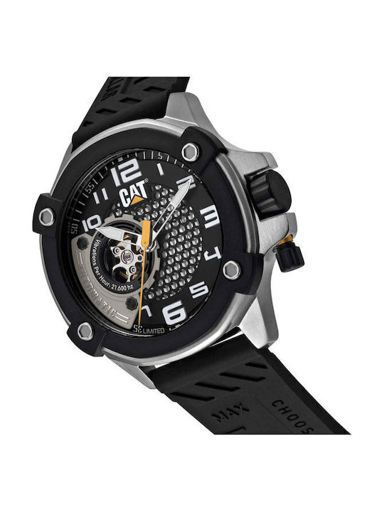 CAT Black Strap Limited Edition Men's Watch Automatic with Black Rubber Strap