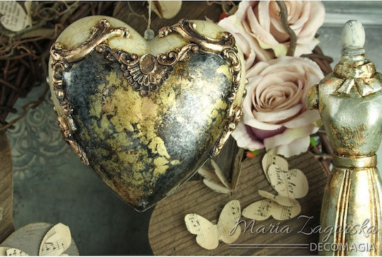 Heart Decorative Element for DIY Crafts from Plexiglass