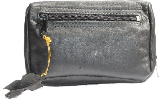 Tabakbeutel Lederne Tabaktasche in Schwarz mit magnetischem Verschluss 13x9cm