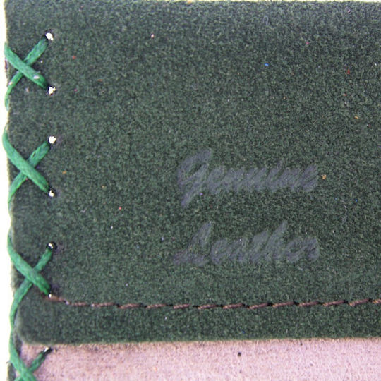 PO.S Lederne Tabaktasche Grün mit Verschluss 17x8cm