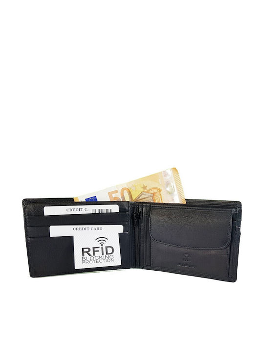 Leather Men's Wallet Classic with RFID Black