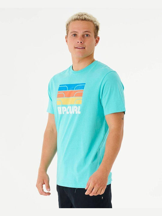 Rip Curl Ανδρικό T-shirt Κοντομάνικο Τιρκουάζ