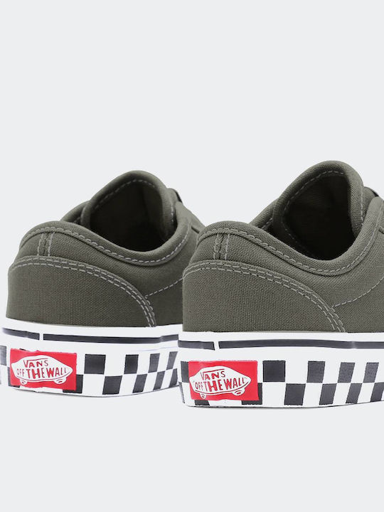 Atwood Checker Sidewall Kids Sneakers Green