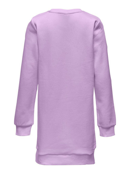 Children's Dress Sweatshirt Long Sleeve Lilac