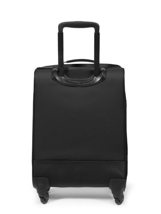Eastpak Trans4 L Cabin Fabric Suitcase Black Denim with 4 Wheels Height 54cm