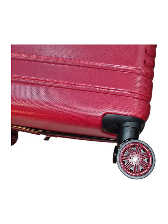 Rain Valiză De Călătorie De Cabină Dură Roșie Cu 4 Roți Înălțime 55cm
