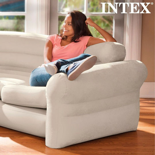 Intex Intex Camping-Luftmatratze Einzel mit Handpumpe Corner Sofa 257x76x76cm Beiges