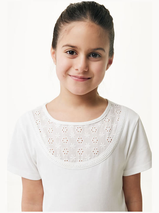 Kinderkleid Kurzärmelig Weiß