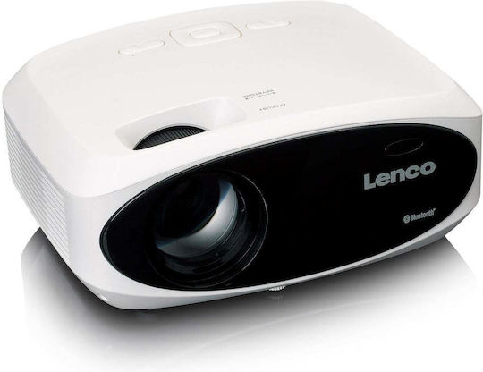 Lenco LPJ-900WH Mini Projector LCD Full HD LED Lamp with Built-in Speakers White