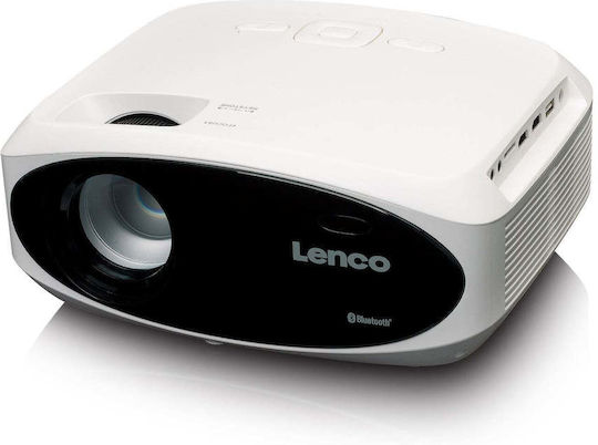 Lenco LPJ-900WH Mini Projector LCD Full HD LED Lamp with Built-in Speakers White
