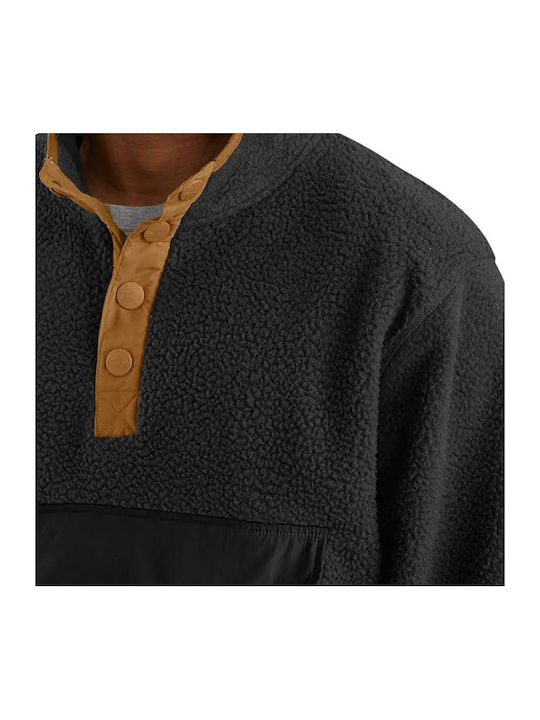 Carhartt Men's Long Sleeve Sweater with Buttons Black