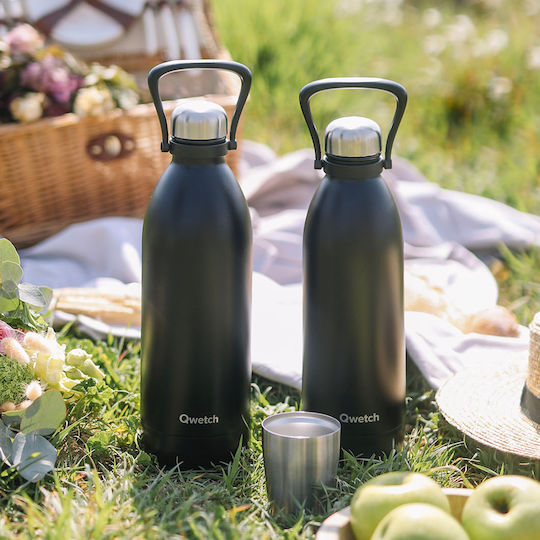 Qwetch Bottle Thermos Stainless Steel 2lt Black