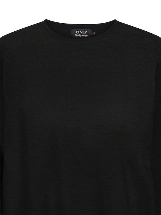 Only Damen Langarm Pullover Schwarz