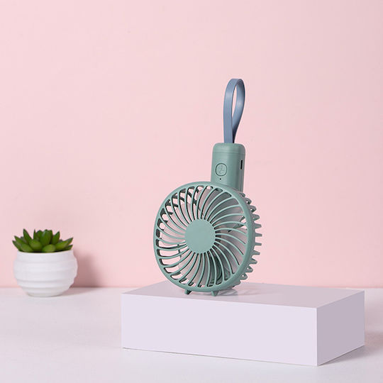 Eurolamp Handheld USB Rechargeable Fan 1200mAh 5W Green 300-20522