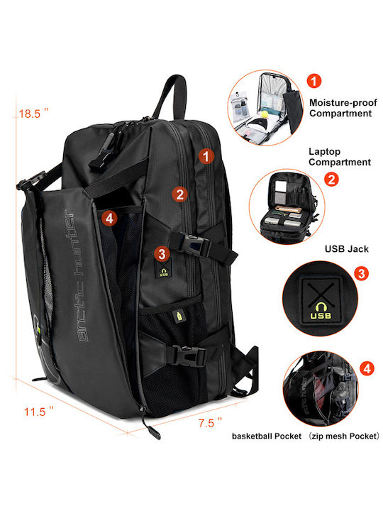 Arctic Hunter Backpack Backpack for 15.6" Laptop Black B00391-BK